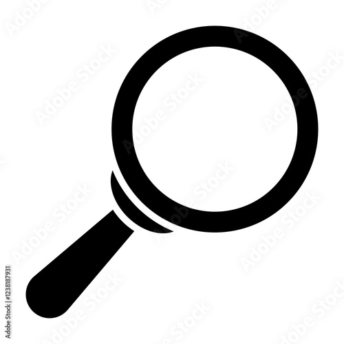 Magnifying Glass Glyph Icon Design