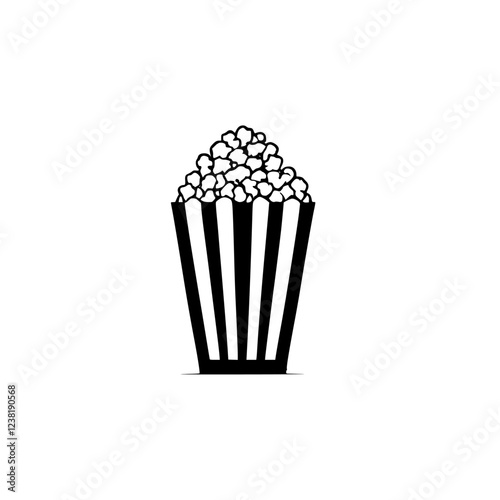 Striped Popcorn Bucket: A Classic Cinema Snack - Delicious, Crispy, and Perfect for Movie Night