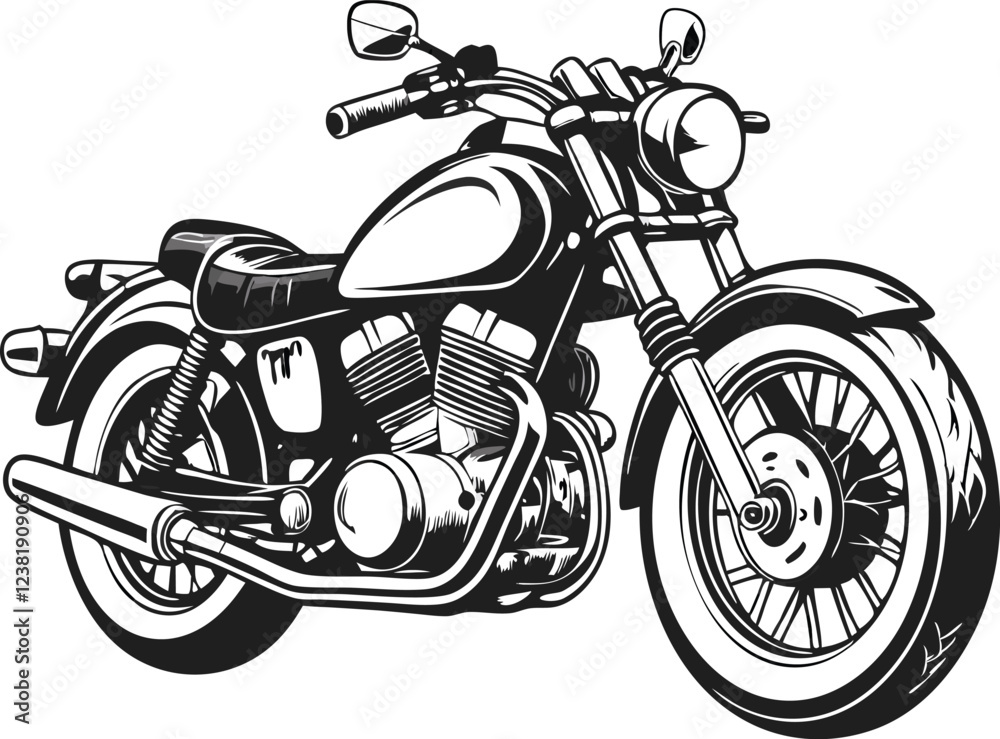 Fototapeta premium black motorcycle icon