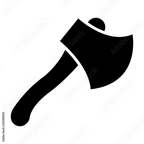 Hatchet Glyph Icon Design