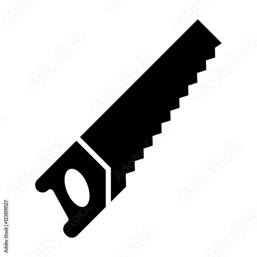 Handsaw Glyph Icon Design