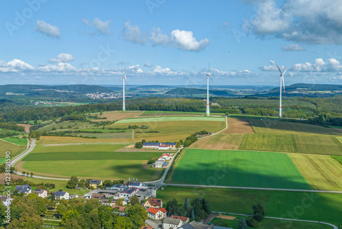 Ausblick auf Langenaltheim im Hochland der Weißenburger Alb in Mittelfranken photo