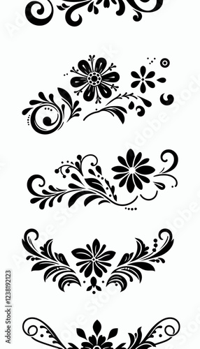 A classic Ancient Rome-inspired decorative ornament silhouette, perfect for art, architecture, and design projects.