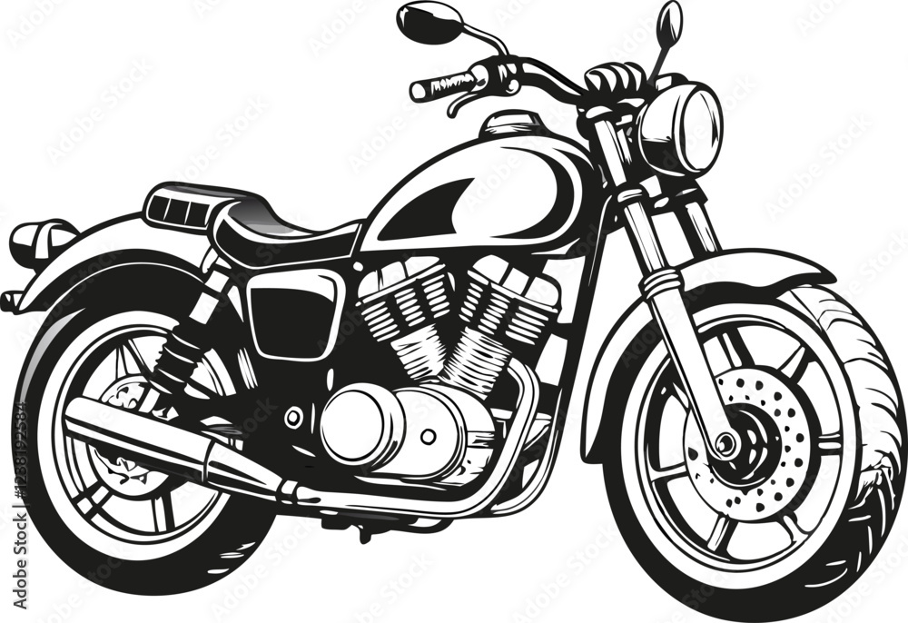 Fototapeta premium black motorcycle icon