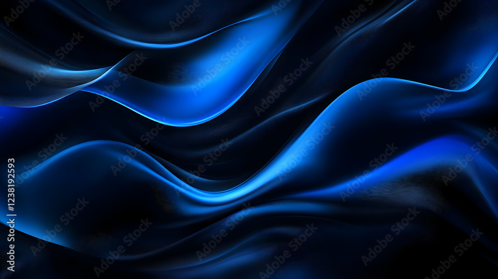 Fototapeta premium Modern black and blue abstract backdrop with a minimalistic design theme