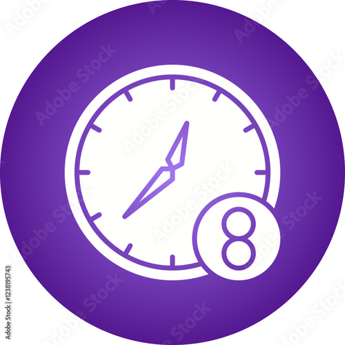 Working Hours icon single vector illustration