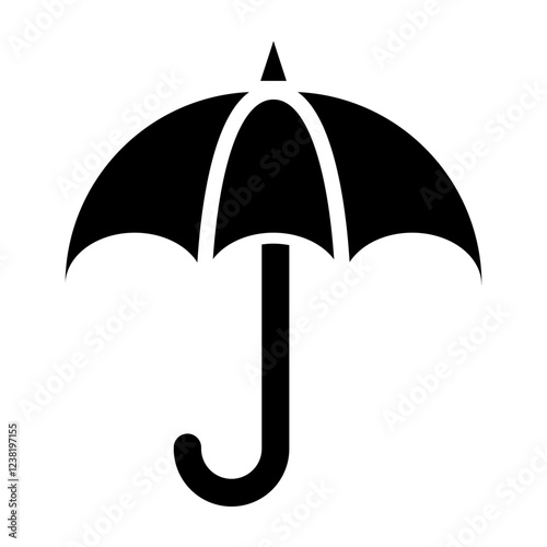 Umbrella Glyph Icon Design