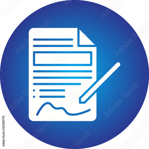 Contract icon single vector illustration