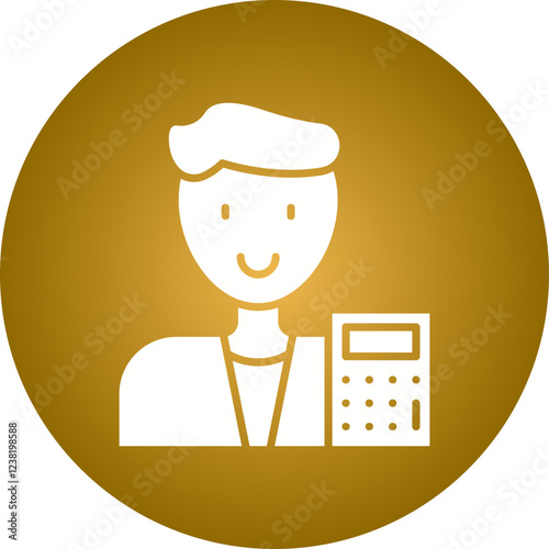 Accountant icon single vector illustration