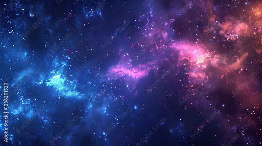 Captivating cosmic panorama showcasing a dazzling array of stars in the vast night sky, highlighting a stunning galaxy in the depths of outer space