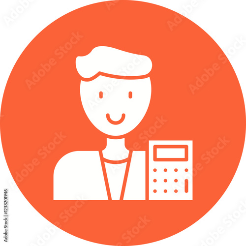 Accountant icon single vector illustration