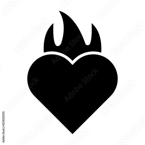 Passion Glyph Icon Design