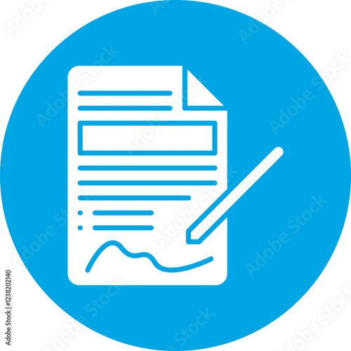 Contract icon single vector illustration