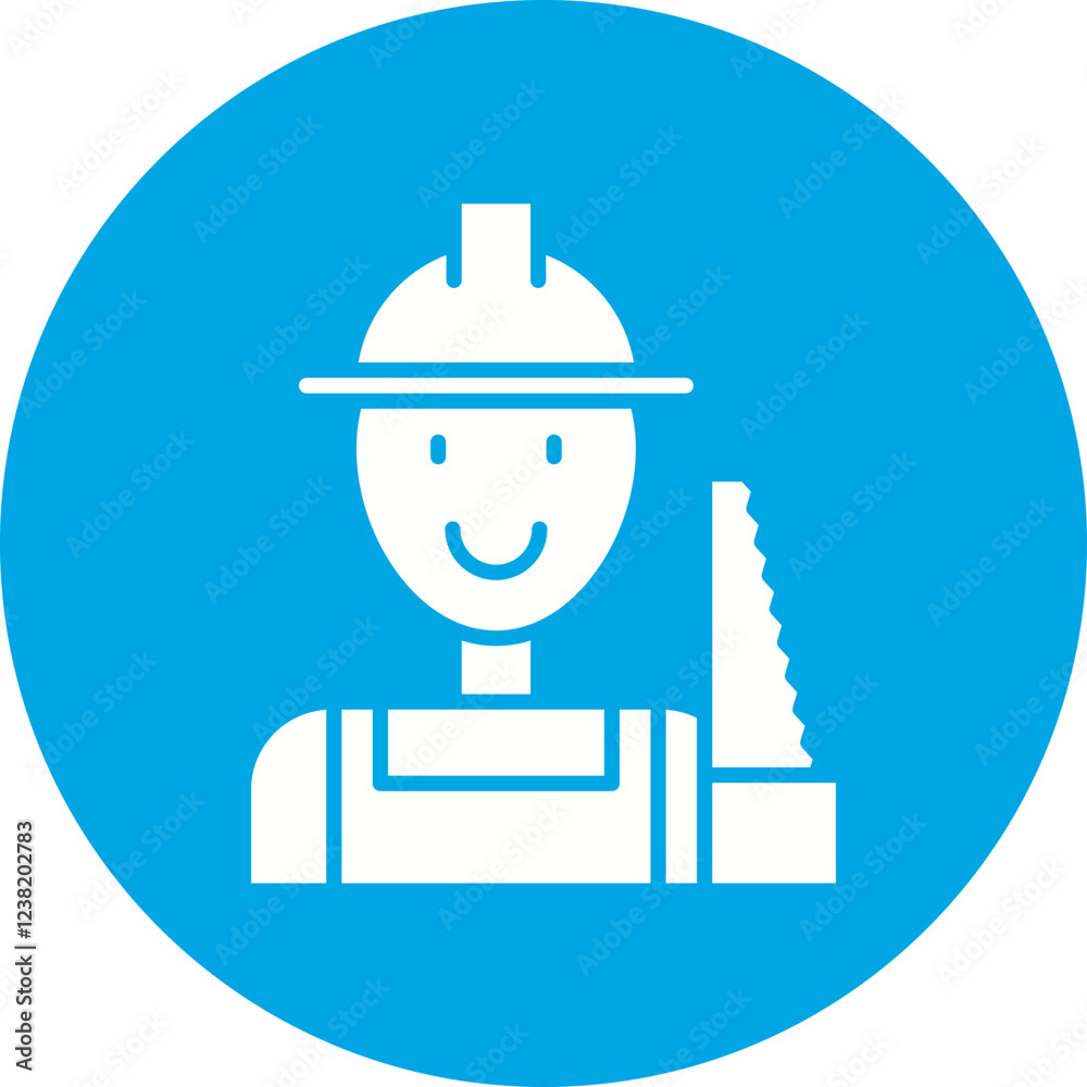 Carpenter icon single vector illustration Carpenter icon single vector illustration