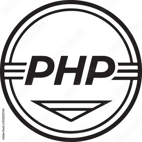 Isolated black php icon Vector, black php Silhouette,black php icon set, black php for logo,color black php Vector illustration, Vector Graphic, EPS 10 , clip art work