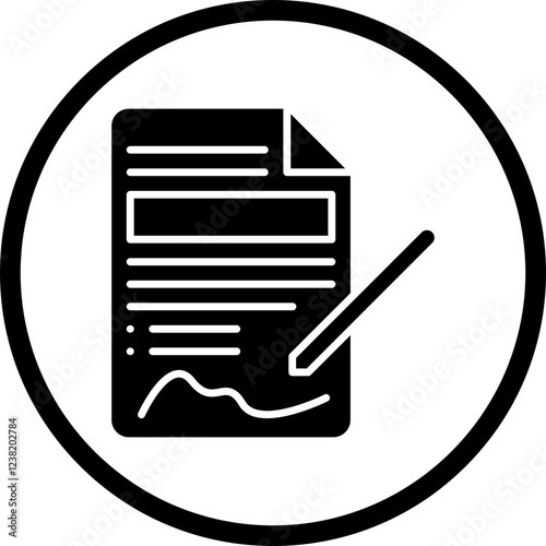Contract icon single vector illustration