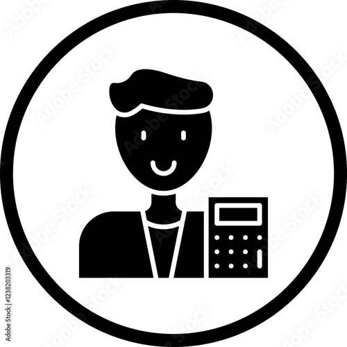Accountant icon single vector illustration