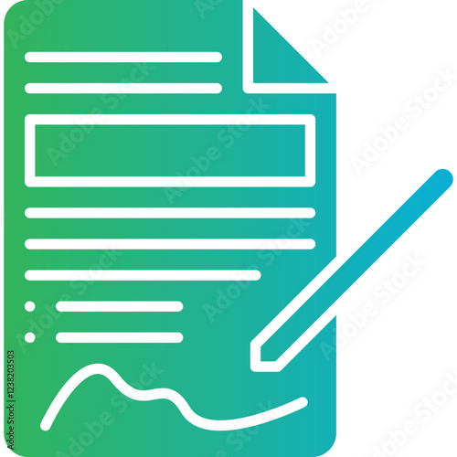 Contract icon single vector illustration