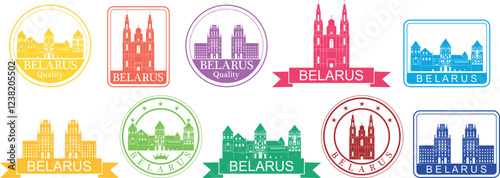 Belarus set. Isolated Belarus on white background