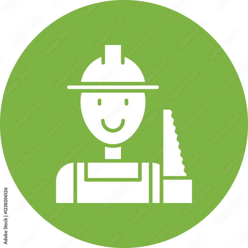 Carpenter icon single vector illustration Carpenter icon single vector illustration