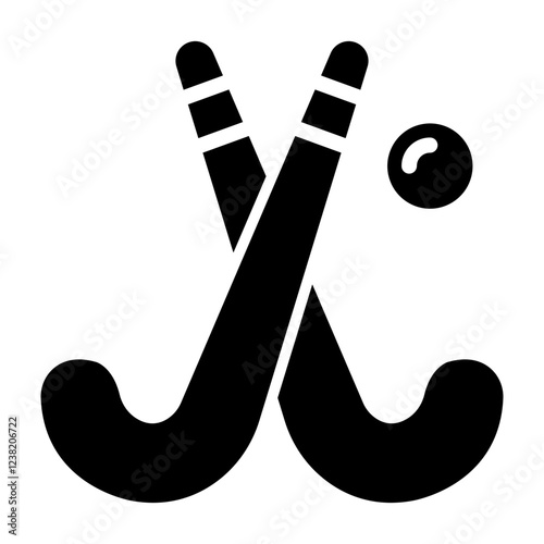 Hockey Glyph Icon Design