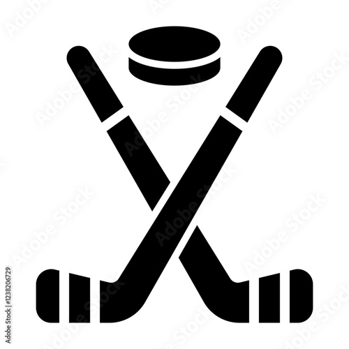 Photography Ice Hocket Glyph Icon Design