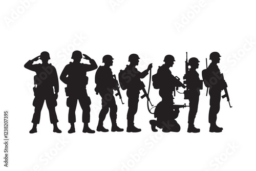 Army Soldier Silhouette Bundle