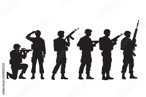 Army Soldier Silhouette Bundle