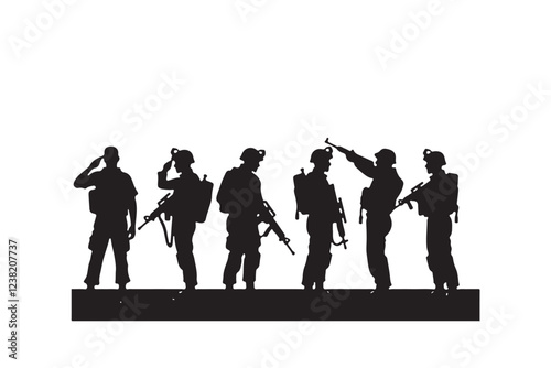 Army Soldier Silhouette Bundle