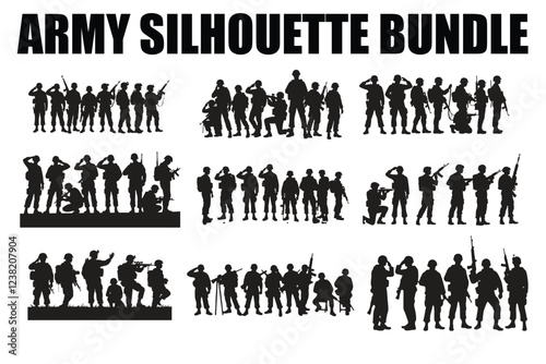 Army Soldier Silhouette Bundle