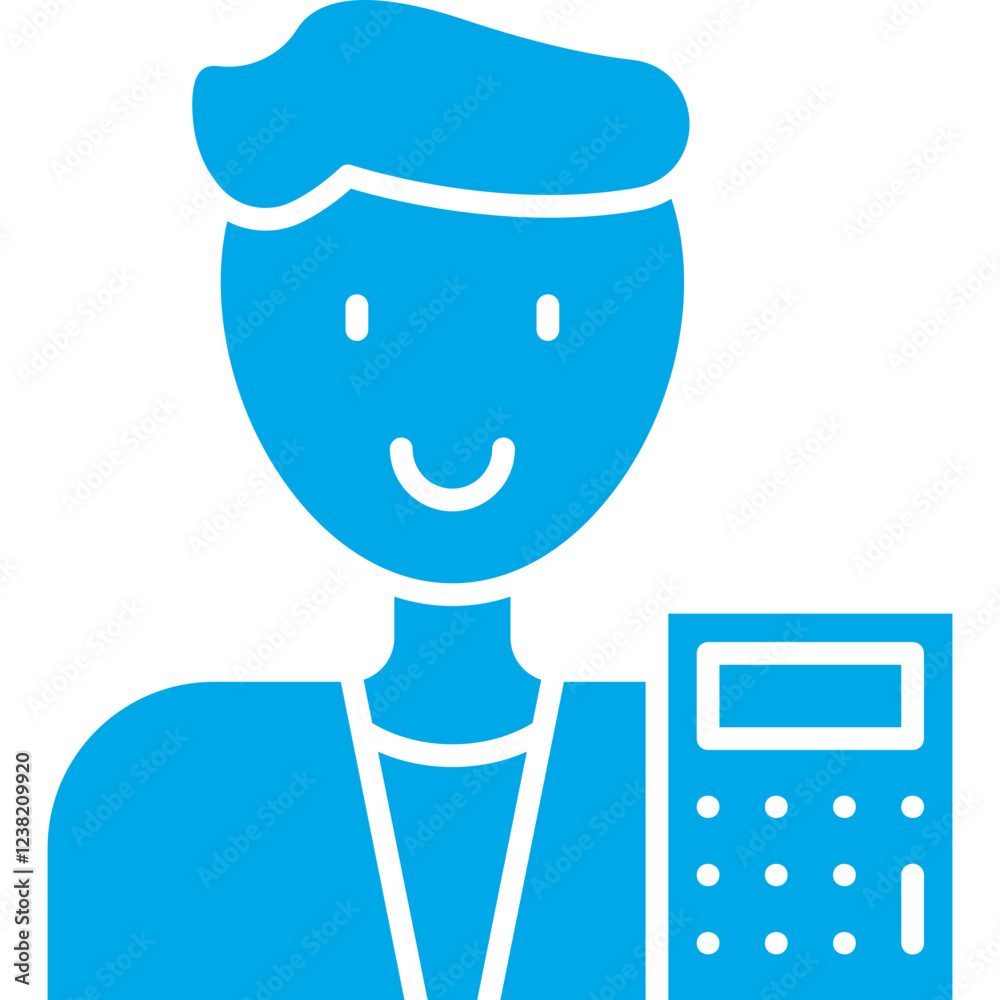 Accountant icon single vector illustration Accountant icon single vector illustration