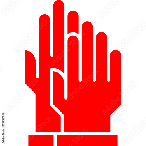 Gloves icon single vector illustration