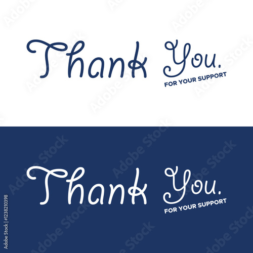 thank you, thanks for your support, thank you greeting card, thank you stock illustration.
handwritten thank you note vector
