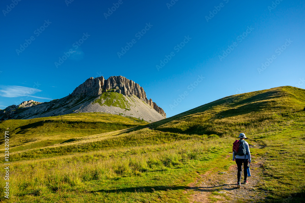 Obraz premium Dolomites, Italy. Monte Castellaz trail