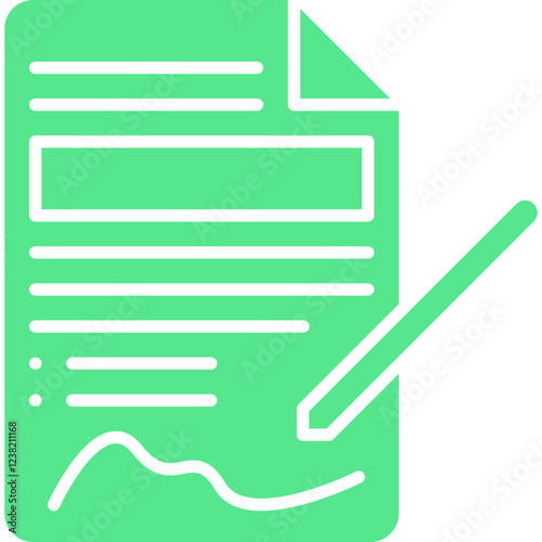 Contract icon single vector illustration