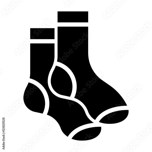 Pair of Socks Glyph Icon Design