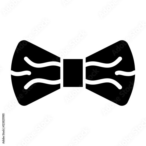 Bow Tie Glyph Icon Design