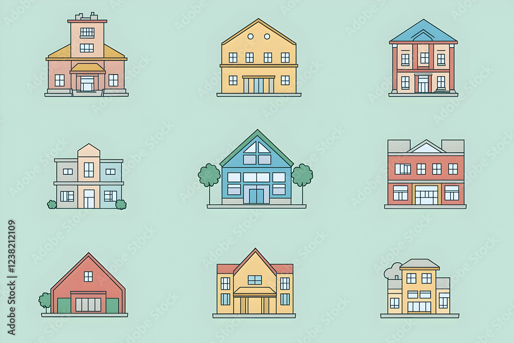 vector illustration of houses vector illustration of houses