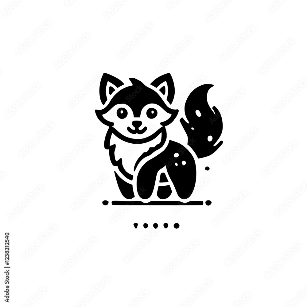 Adorable Cartoon Husky Puppy: Cute Pet Animal Graphic Design Adorable Cartoon Husky Puppy: Cute Pet Animal Graphic Design