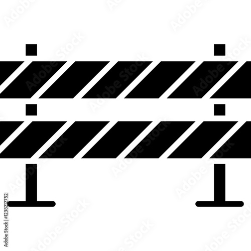 Road Barrier icon single vector illustration