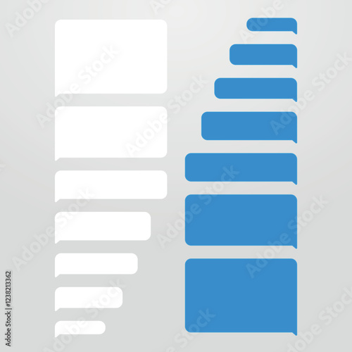 Chat and Messaging Text Bubbles - Digital Conversation UI