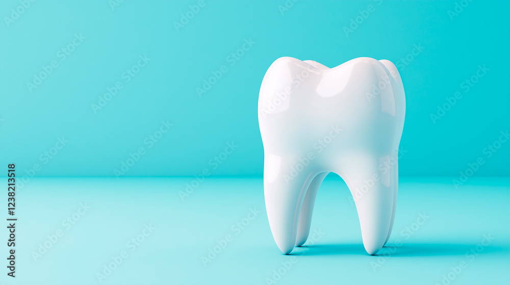 A close-up shot of a 3D model of a tooth, showcasing the advanced technology and innovation, dental illustration banner with empty space A close-up shot of a 3D model of a tooth, showcasing the advanced technology and innovation, dental illustration banner with empty space