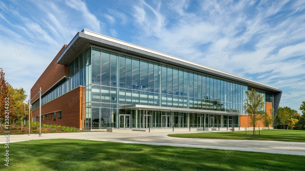 Modern Architectural Design of a Glass Facade Building Exterior Modern Architectural Design of a Glass Facade Building Exterior