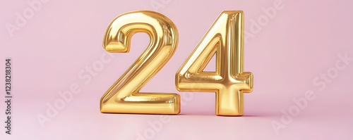 Elegant golden 3D letter 