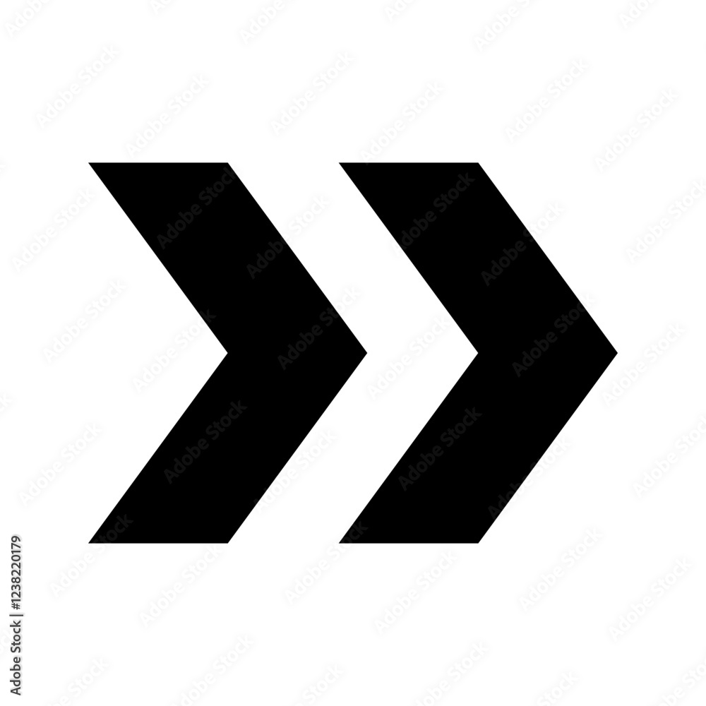 Obraz premium Roundabout Directional icon 2 Chevrons. Vector