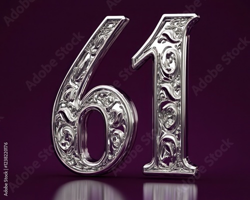 Luxurious silver 3D letter 