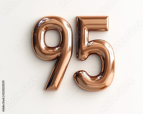 Polished copper 3D letter 
