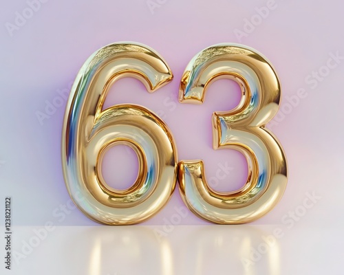 Realistic gold 3D letter 