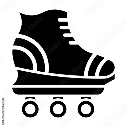 Roller Skates Glyph Icon Design