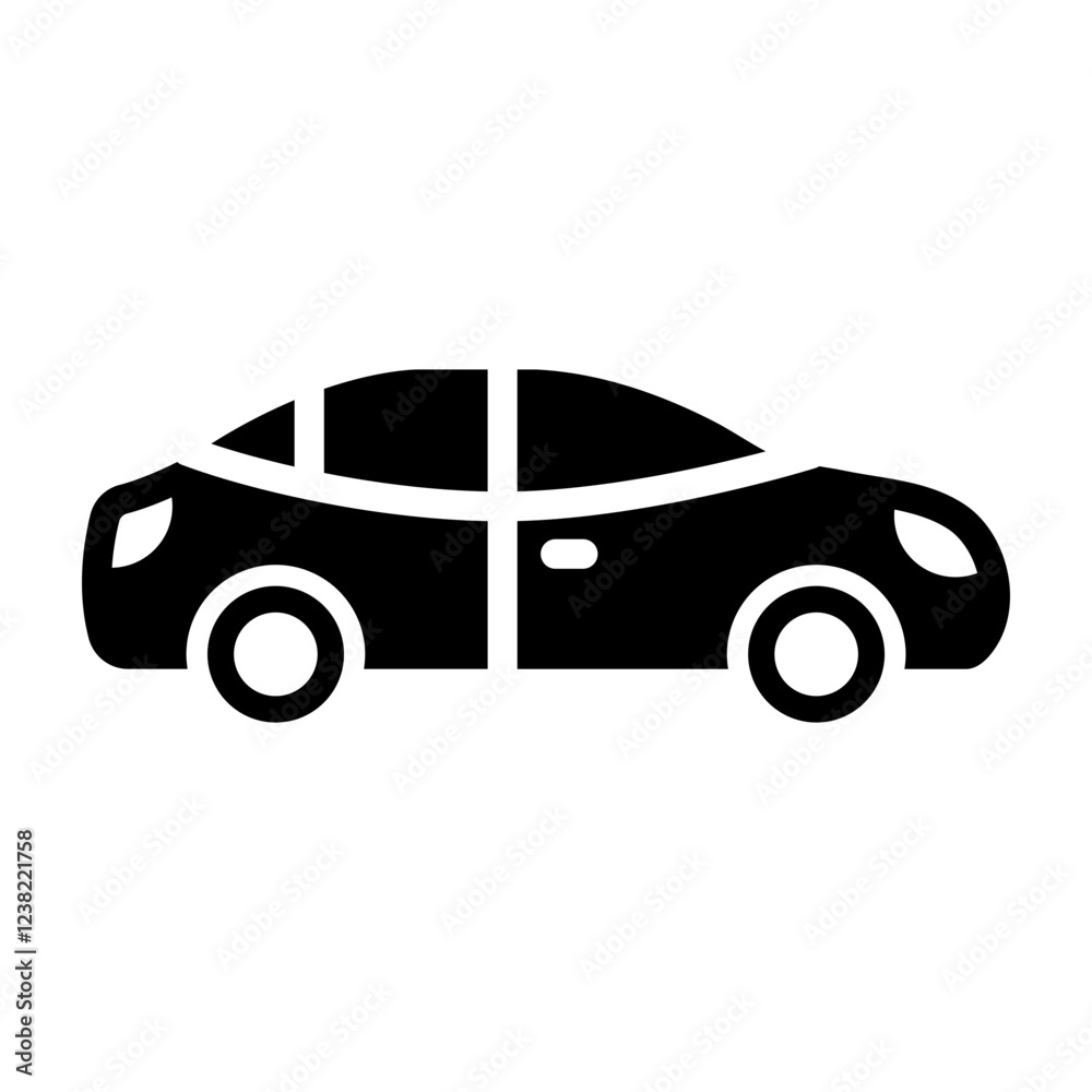 Naklejka premium Toy Car Glyph Icon Design